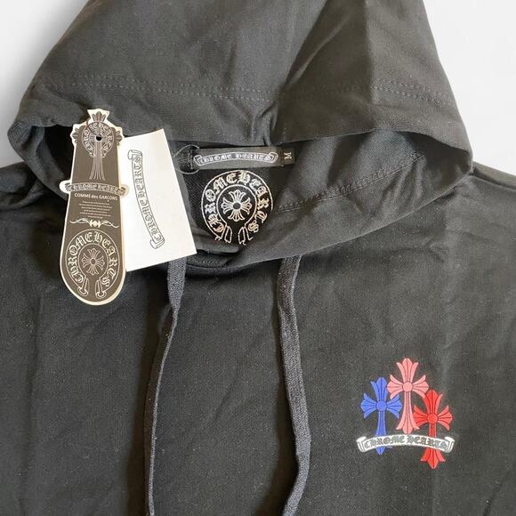 Chrome Hearts Multi Color Cross Cemetery Hoodie Black - size M - Picture 3 of 5